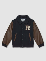 13-14 yrs Motor Cars Press-Stud Bomber Jacket Navy/Brown | Children & Baby