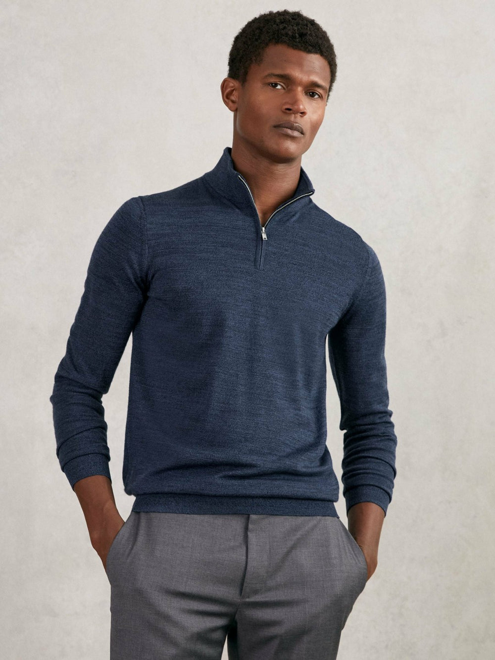 Merino Wool Half-Zip Jumper  | Men