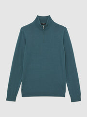 Merino Wool Half Zip Jumper Orion Blue | Men