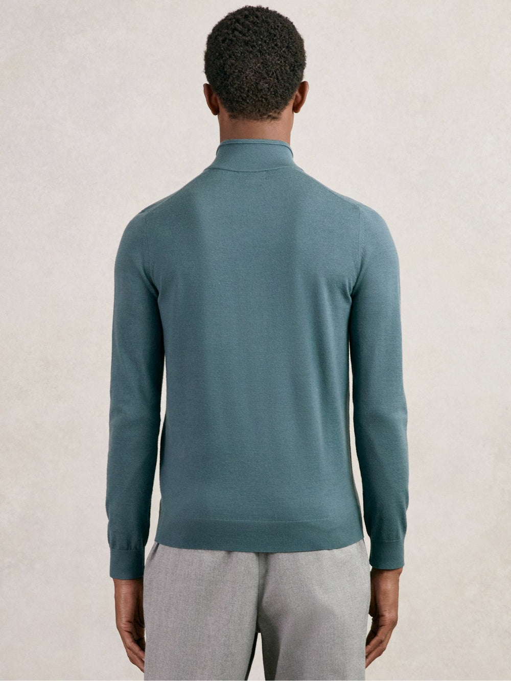 Merino Wool Half Zip Jumper Orion Blue | Men