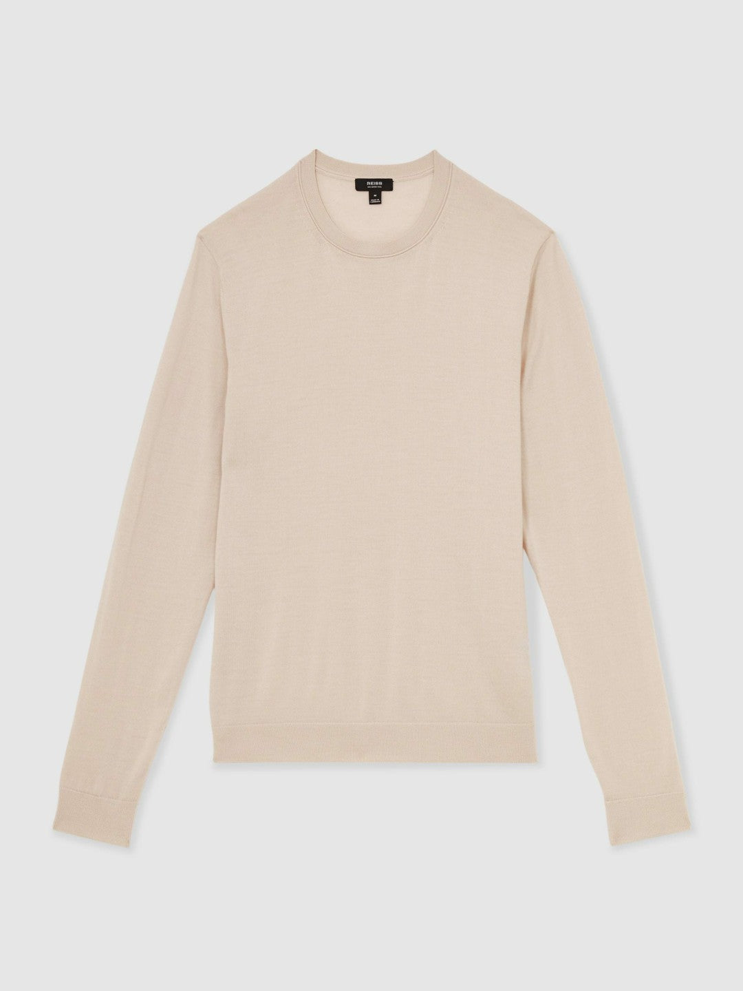 Merino-Wool Crew-Neck Jumper Beige | Men