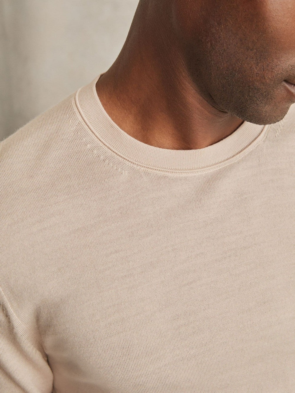 Merino-Wool Crew-Neck Jumper Beige | Men