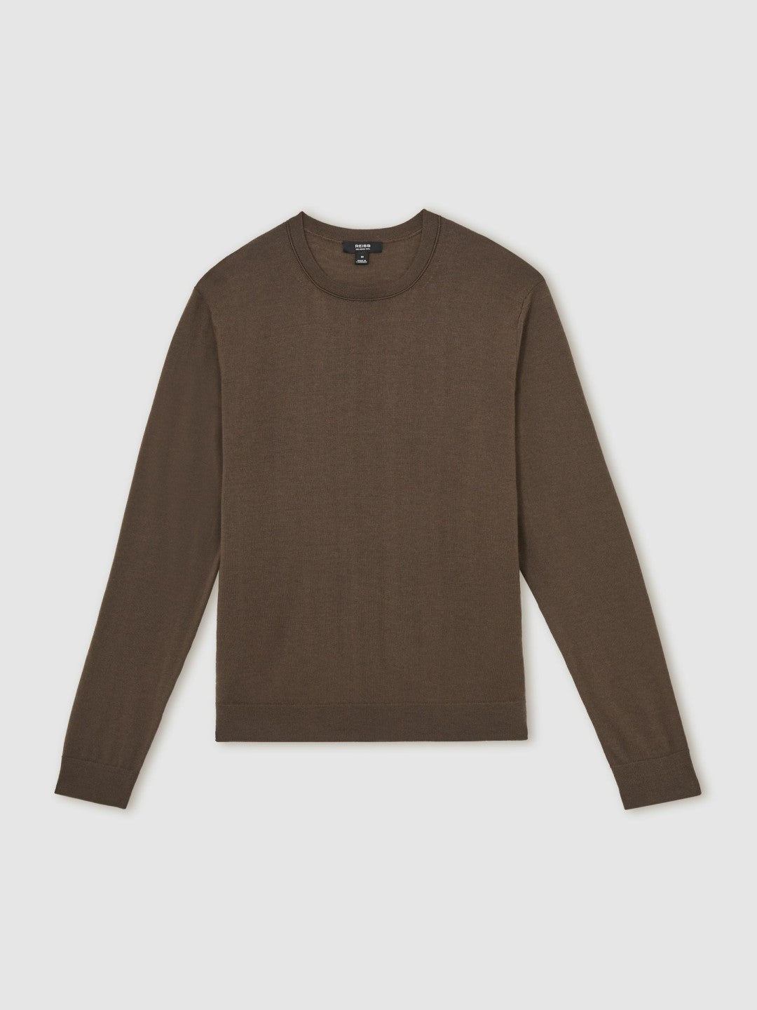 Merino-Wool Crew-Neck Jumper Chocolate Brown | Men