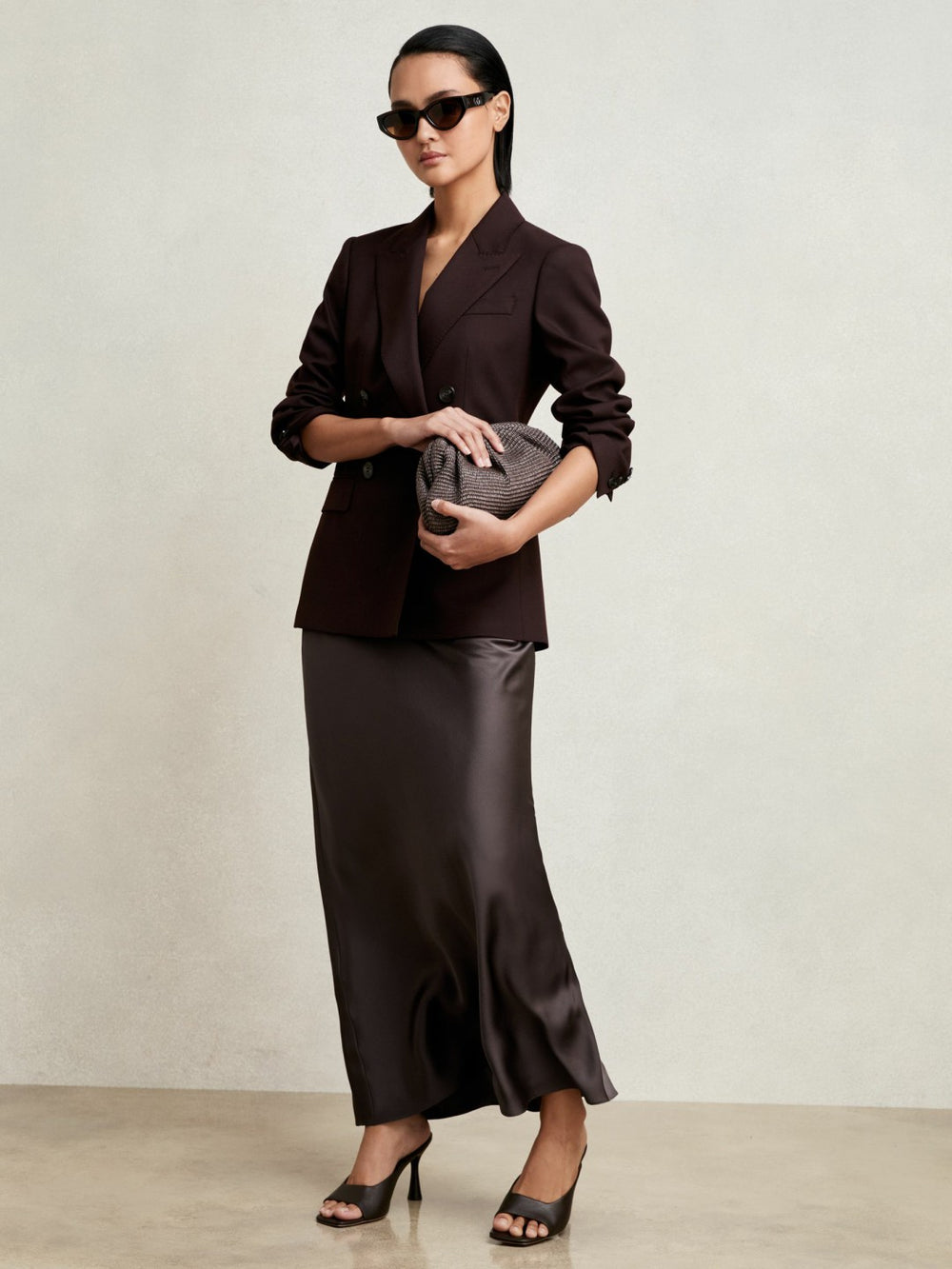 Silk Slip Maxi Skirt Mauve | Women