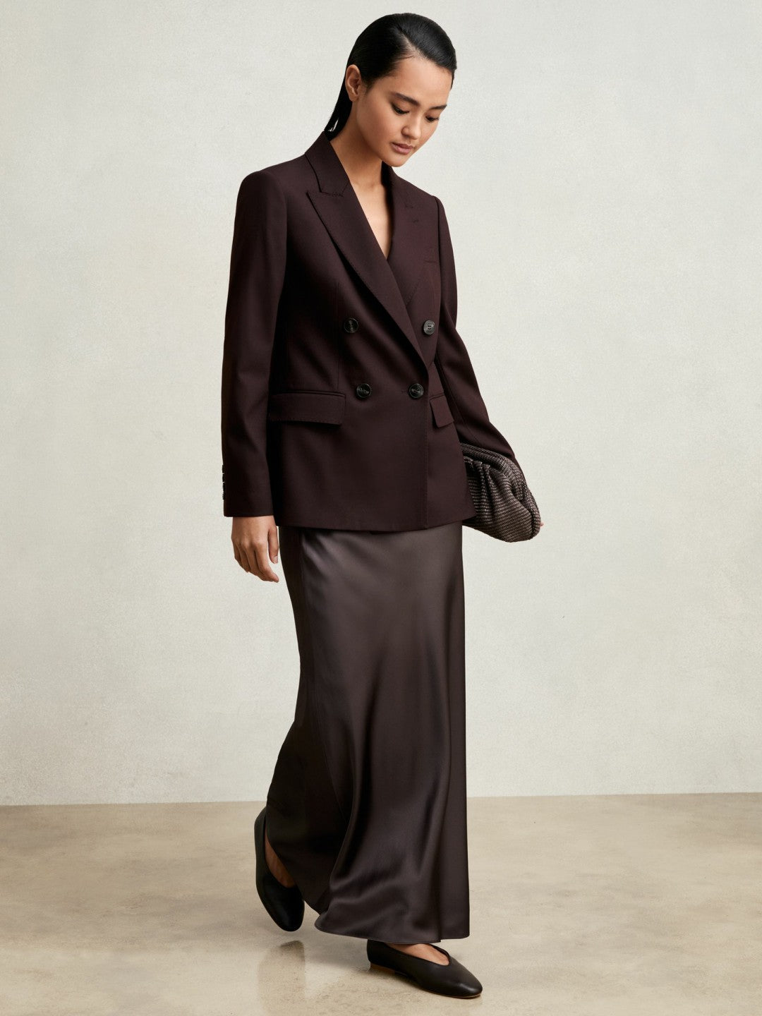 Silk Slip Maxi Skirt Mauve | Women