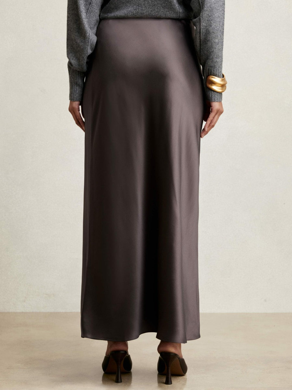 Silk Slip Maxi Skirt Mauve | Women