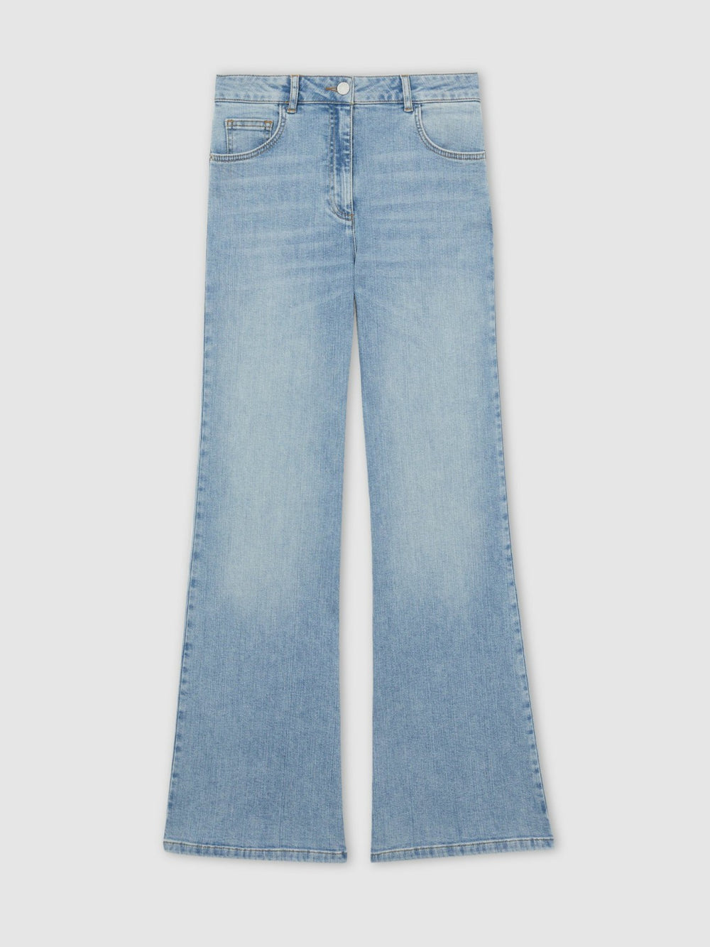 Petite Mid-Rise Flared Jeans Light Blue | Women