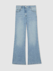Petite Mid-Rise Flared Jeans Light Blue | Women