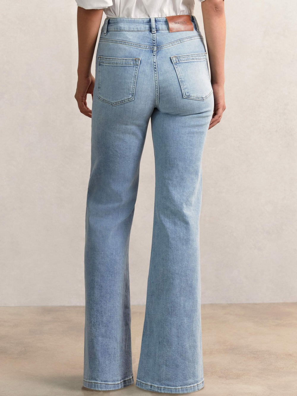 Petite Mid-Rise Flared Jeans Light Blue | Women