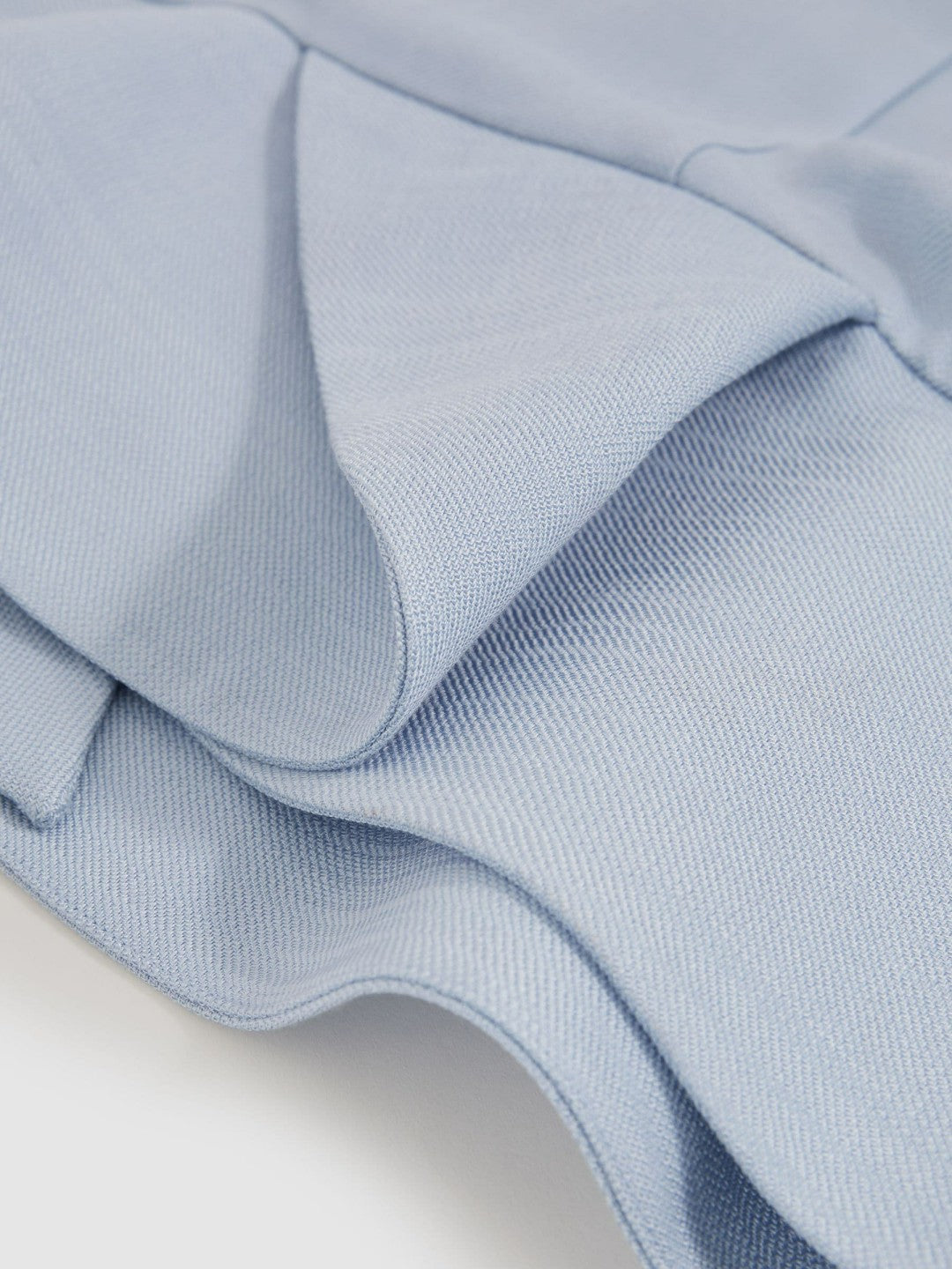 Structured Ruffle-Hem Mini Dress Blue | Women