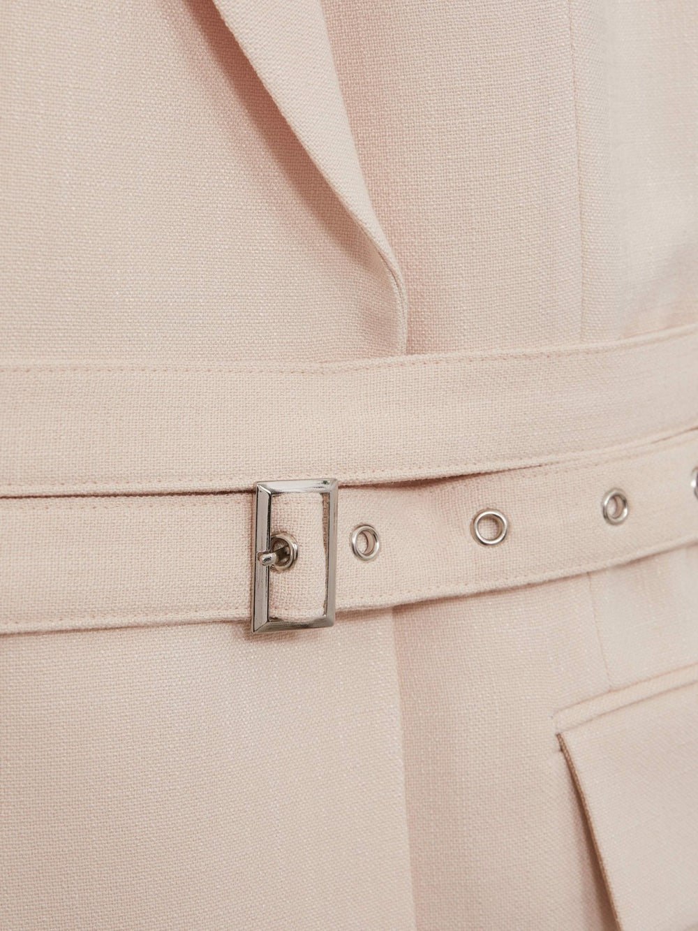 Single-Breasted Belted Suit Jacket Pink | Women