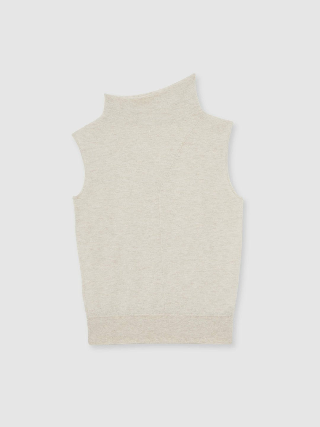 Wool Slouched Sleeveless Top Stone Neutral | Women