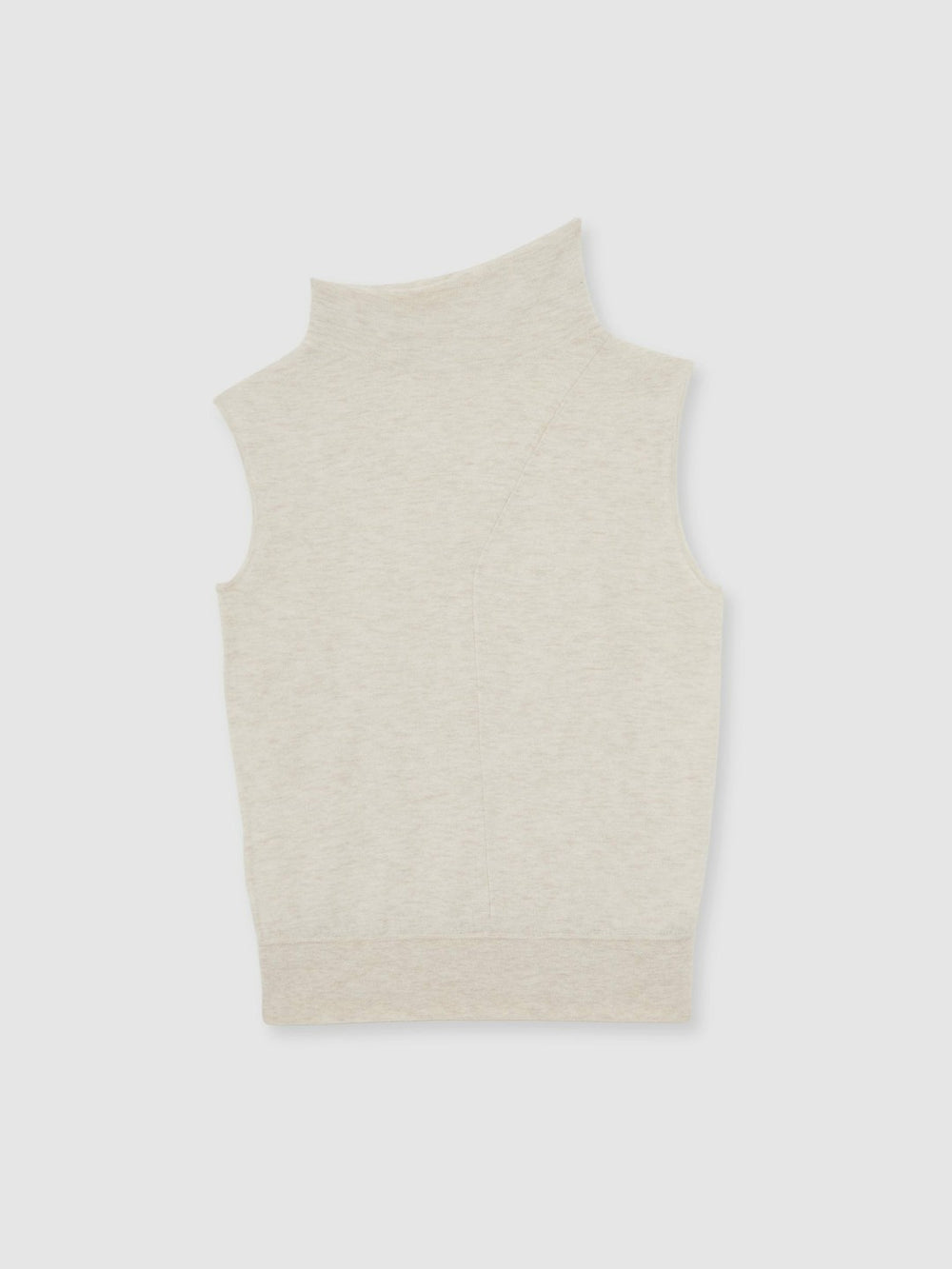 Wool Slouched Sleeveless Top Stone Neutral | Women