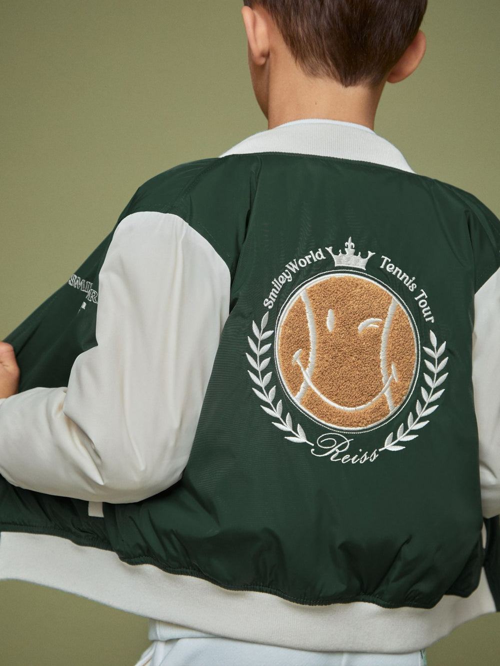 9-13 yrs SmileyWorld Bomber Jacket Dark Green | Children & Baby