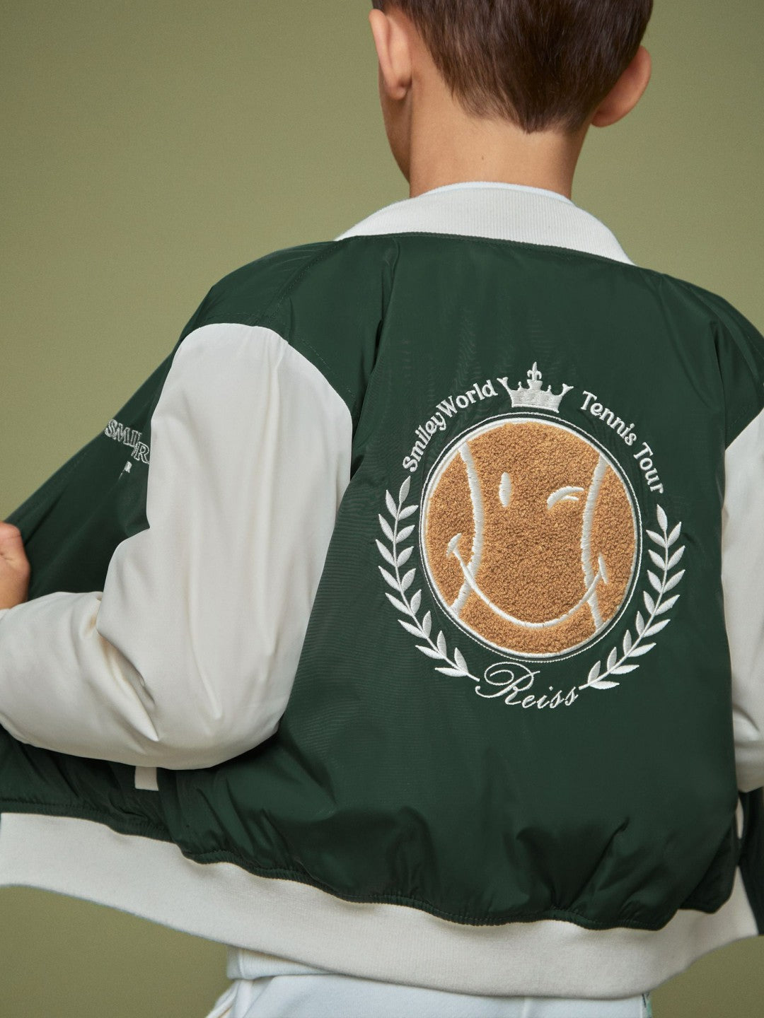 9-13 yrs SmileyWorld Bomber Jacket Dark Green | Children & Baby