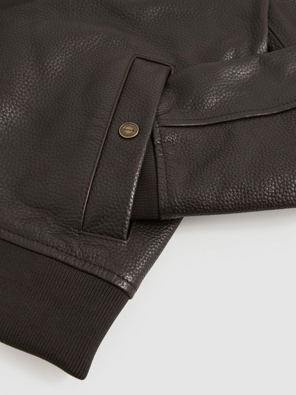 Leather Bomber Jacket Brown | Men