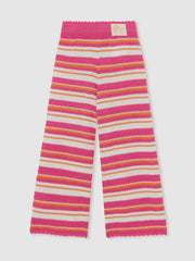 13-14 yrs SmileyWorld Stripe Knit Trousers Pink | Children & Baby