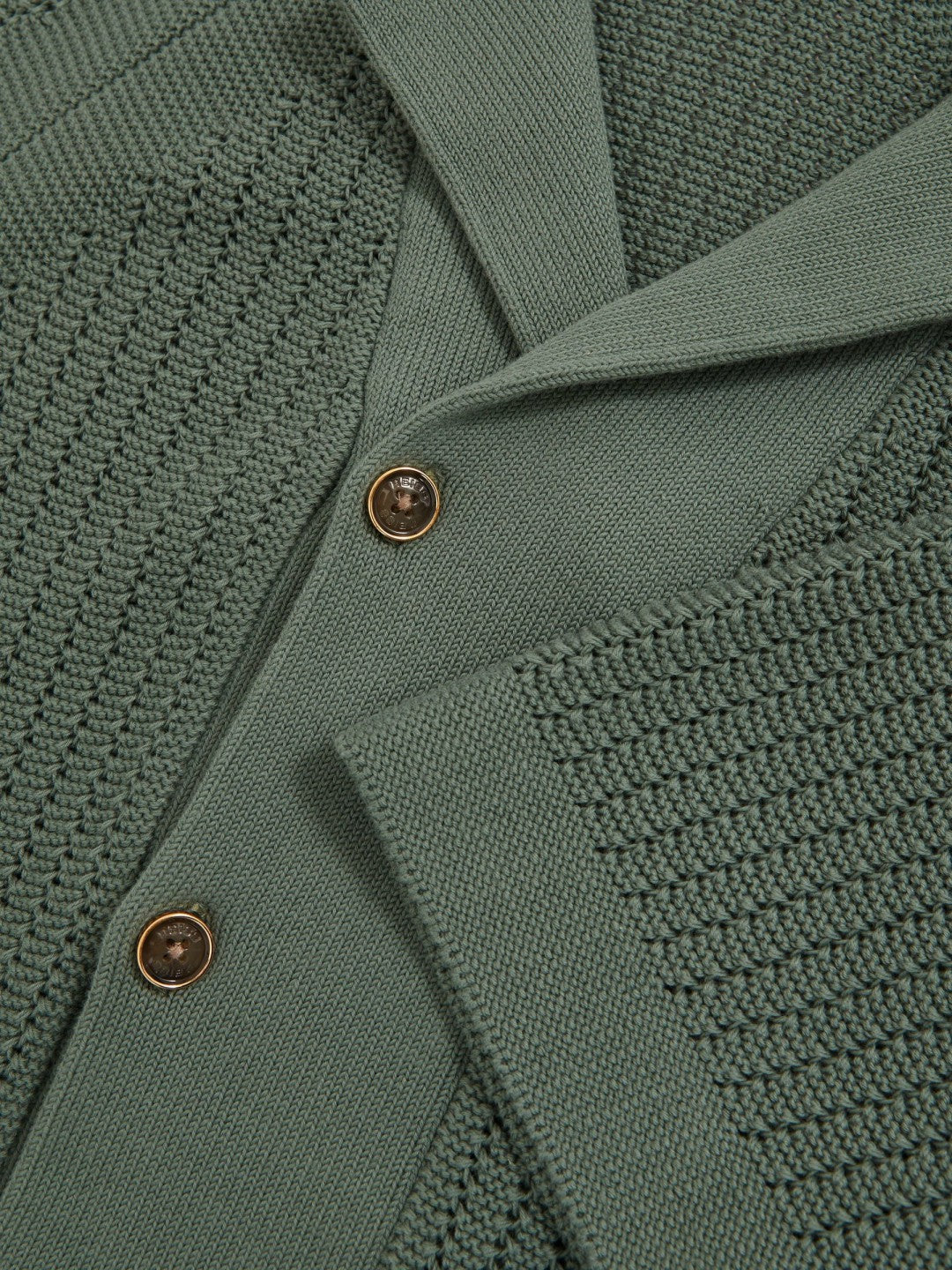 Cotton Textured-Knit Cuban-Collar Shirt Pine Green | Men