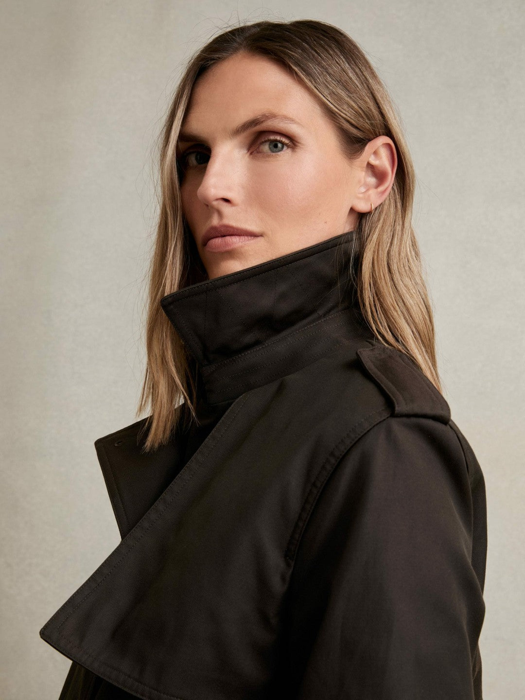 Hooded Insert Trench Coat Chocolate Brown | Women