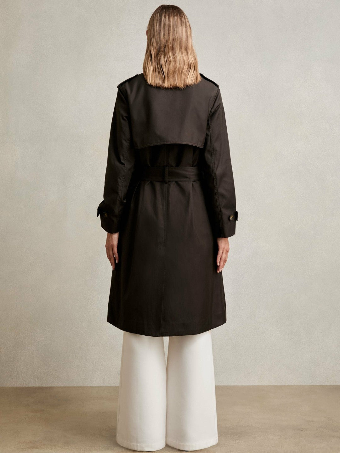 Hooded Insert Trench Coat Chocolate Brown | Women