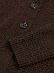 4-9 yrs Wool-Blend Fitted Cardigan With Cashmere Brown | Children & Baby