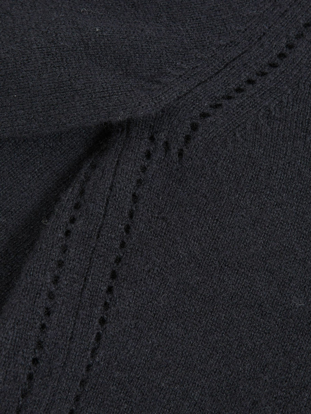 13-14 yrs Wool-Blend Open-Stitch Jumper with Cashmere Navy | Children & Baby