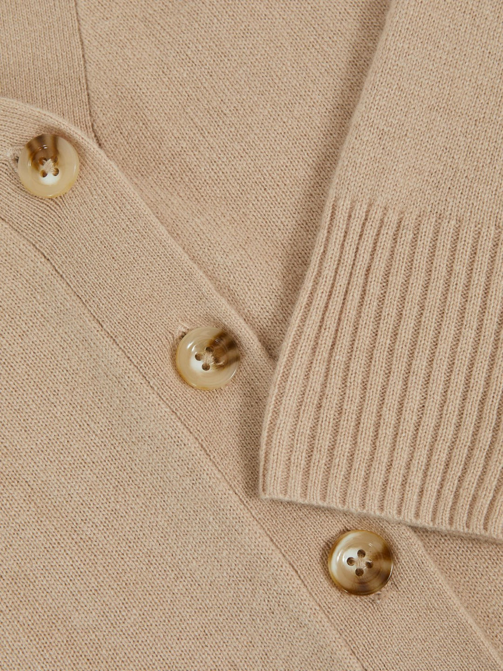 13-14 yrs Wool-Blend Fitted Cardigan With Cashmere Neutral | Children & Baby