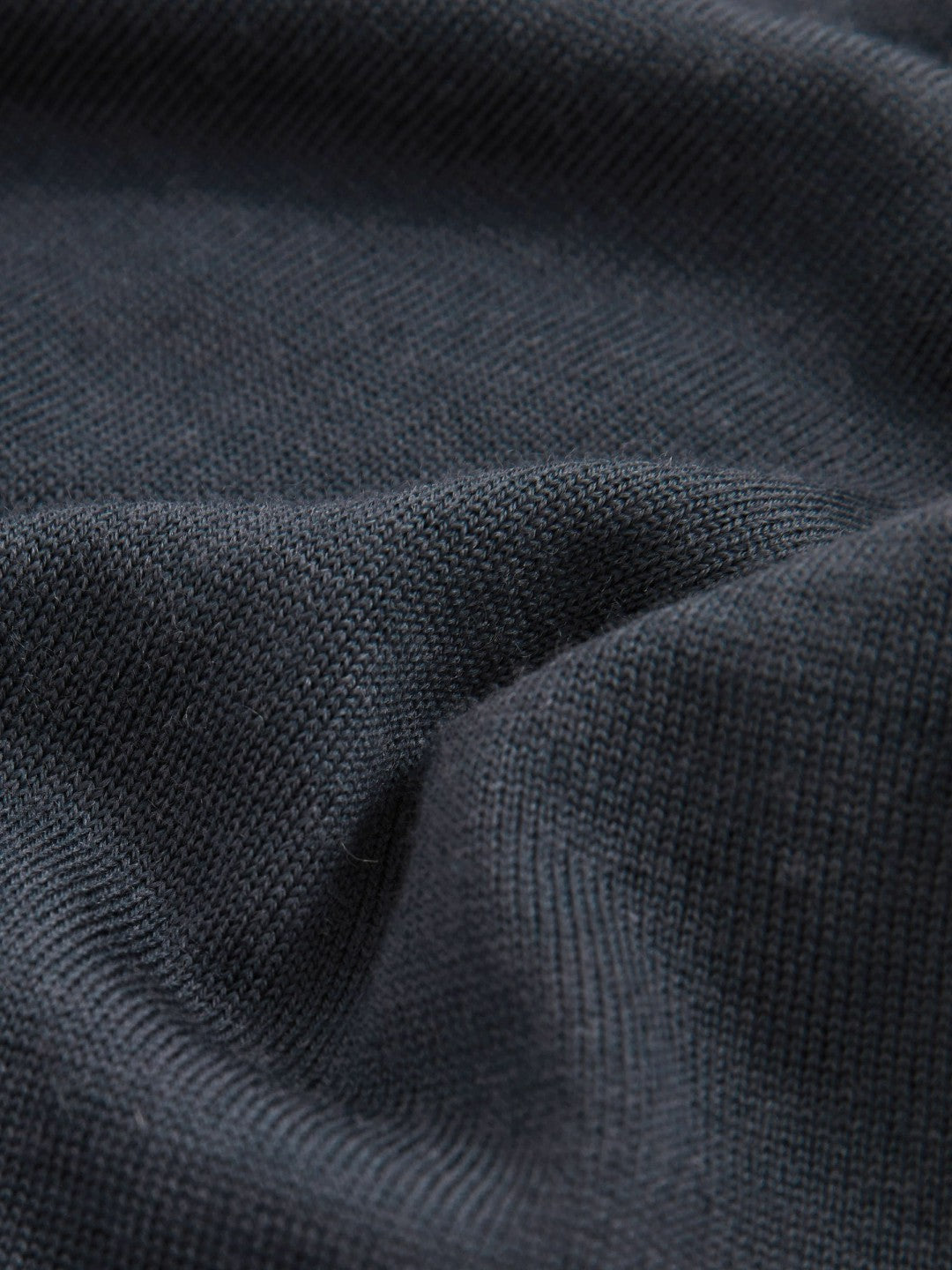 Merino Wool Open-Collar Polo Shirt Midnight Navy | Men