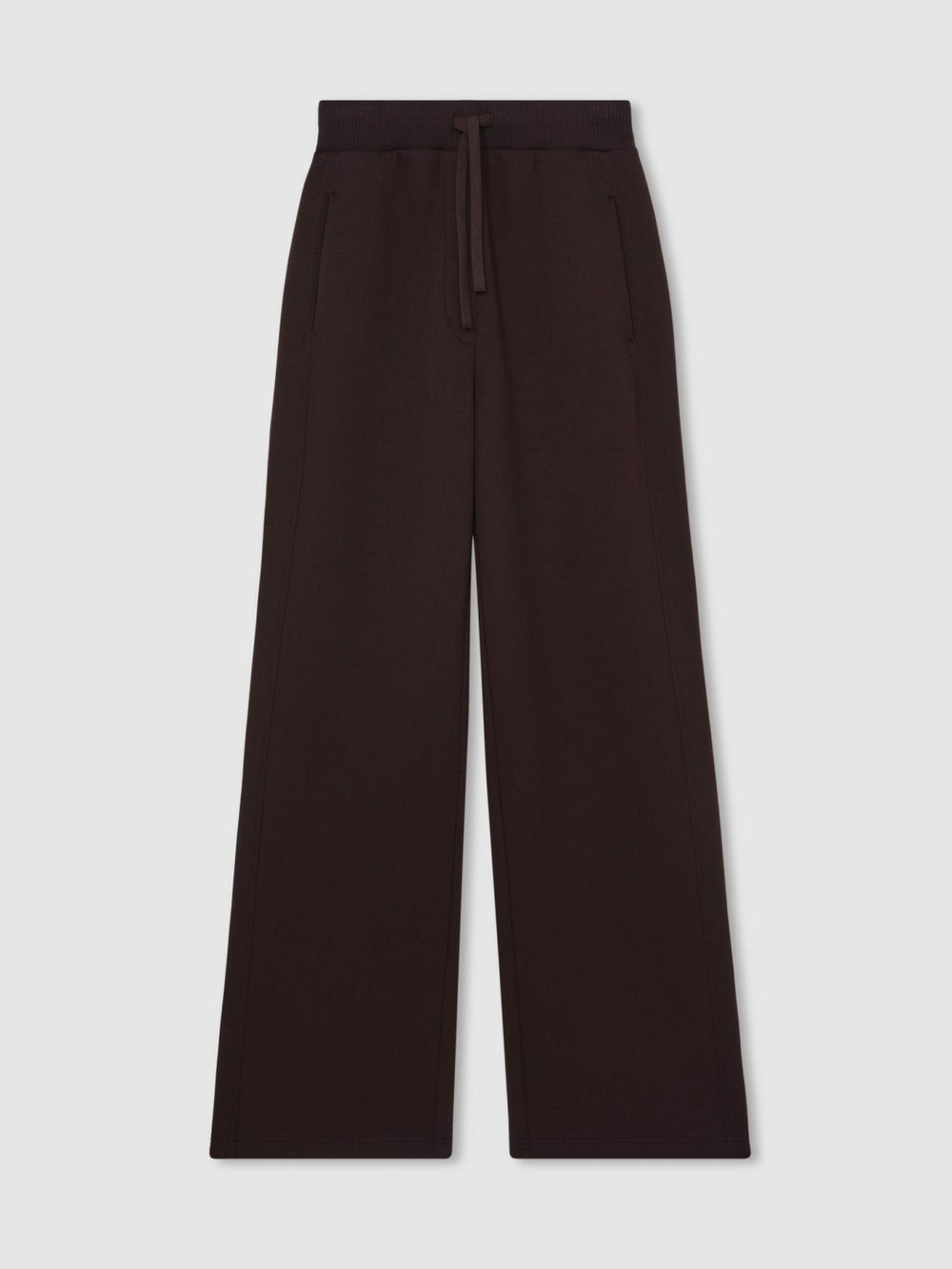 Petite Wide-Leg Interlock Drawstring Joggers Plum | Women