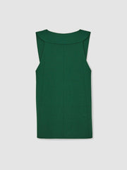 Low-Back Rib-Knit Vest Green | Women