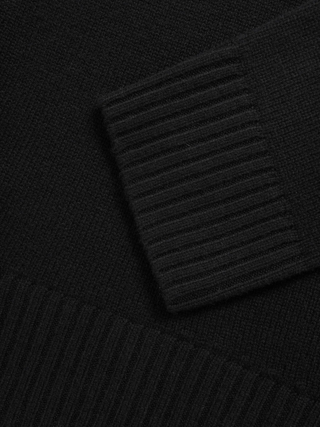 Wool-Cashmere Crew-Neck Jumper Black | Women
