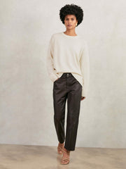 Wool-Cashmere Crew-Neck Jumper Cream | Women