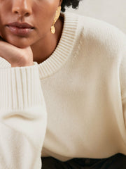 Wool-Cashmere Crew-Neck Jumper Cream | Women