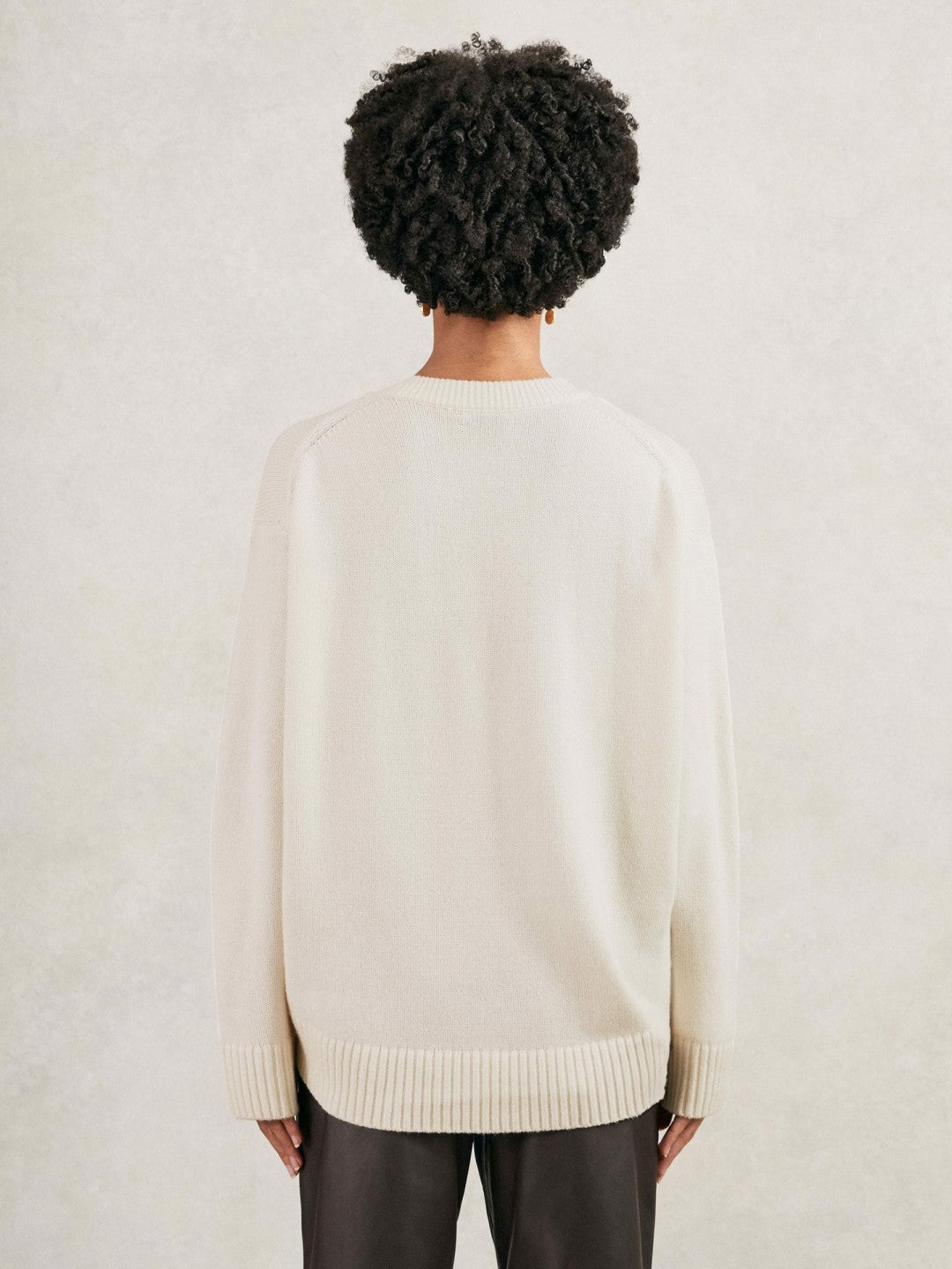 Wool-Cashmere Crew-Neck Jumper Cream | Women