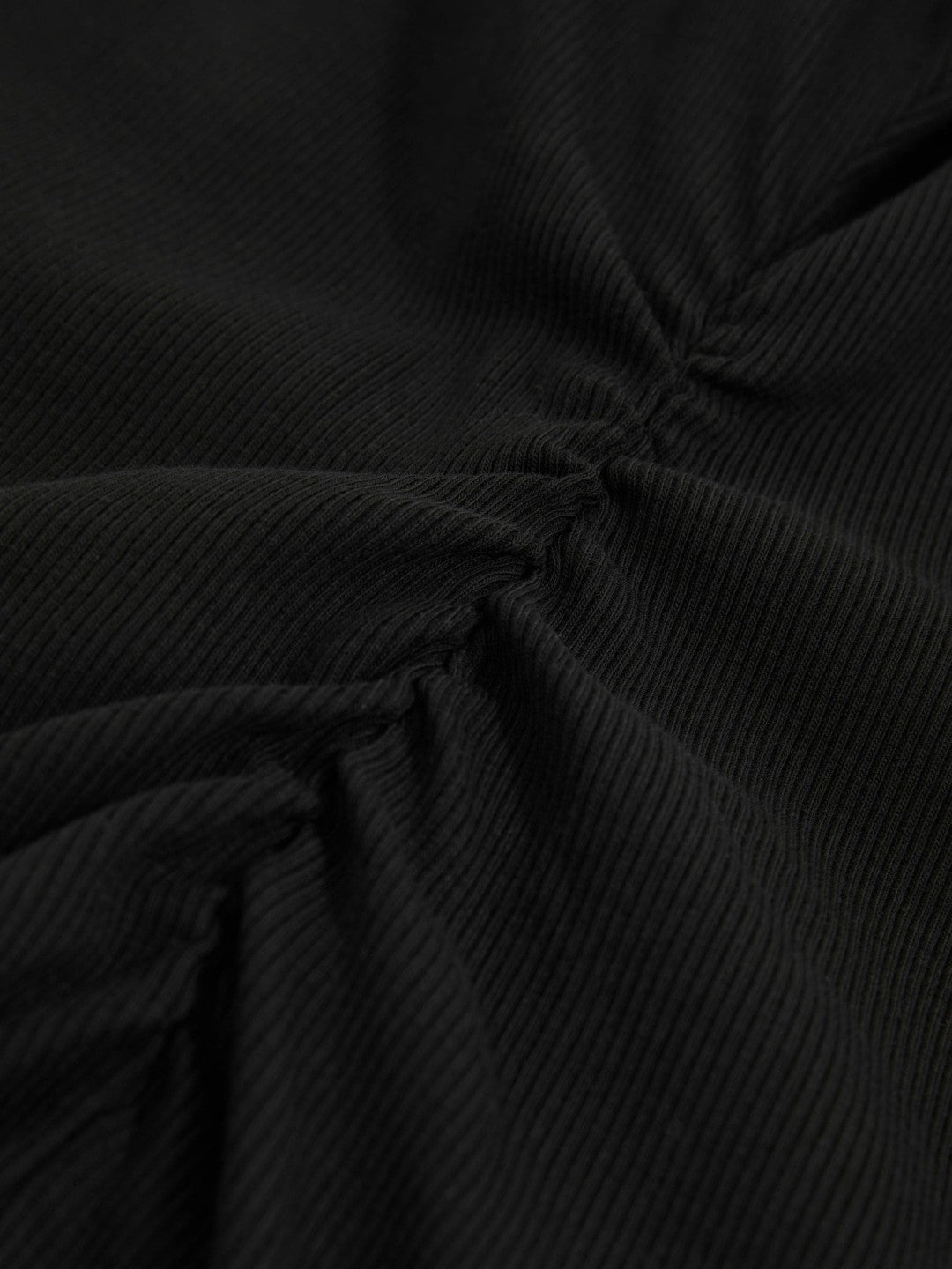 Stretch-Cotton Ribbed Asymmetric Vest Black | Women