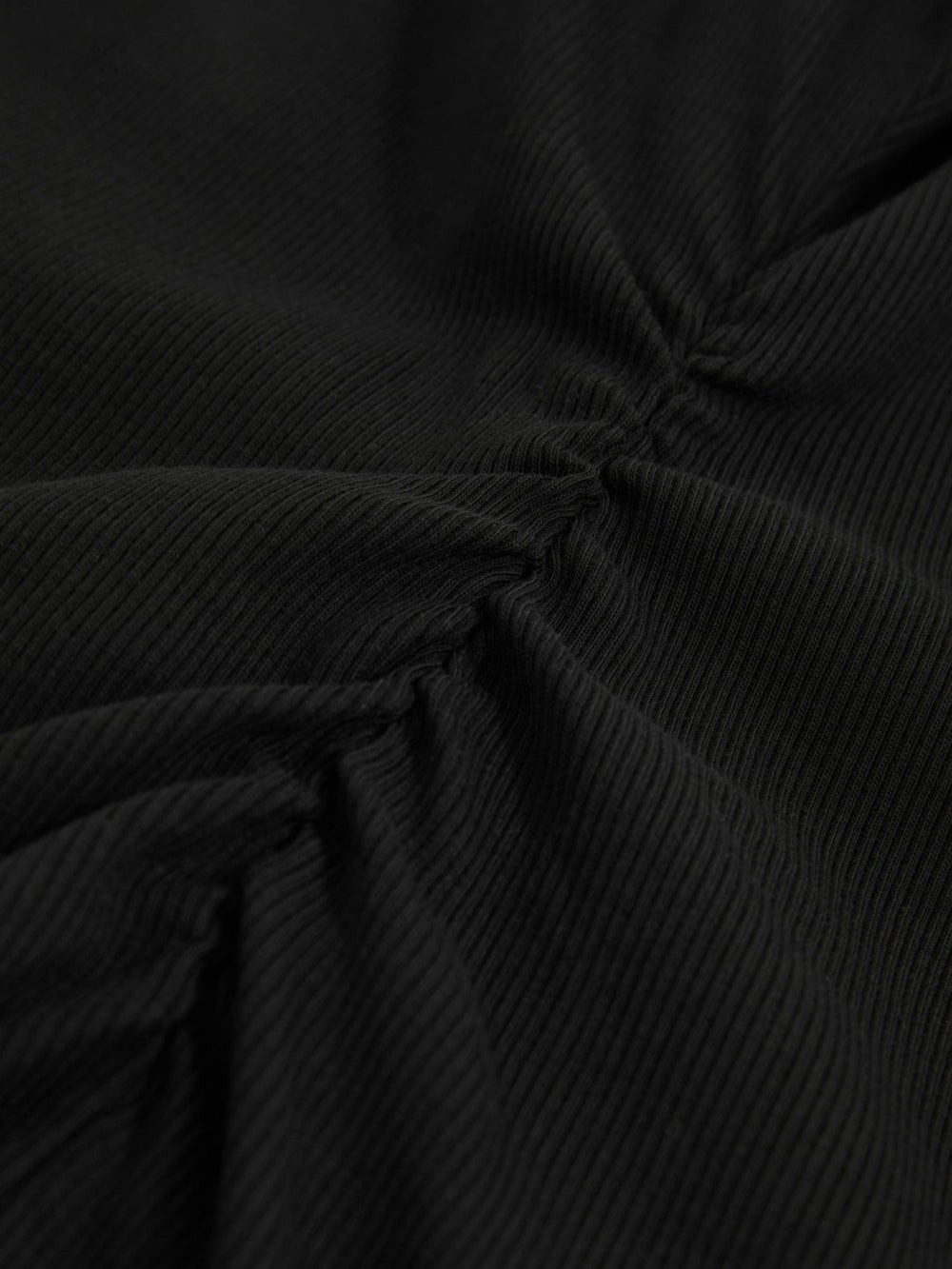 Stretch-Cotton Ribbed Asymmetric Vest Black | Women