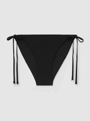 Side Tie Bikini Bottoms Black | Women