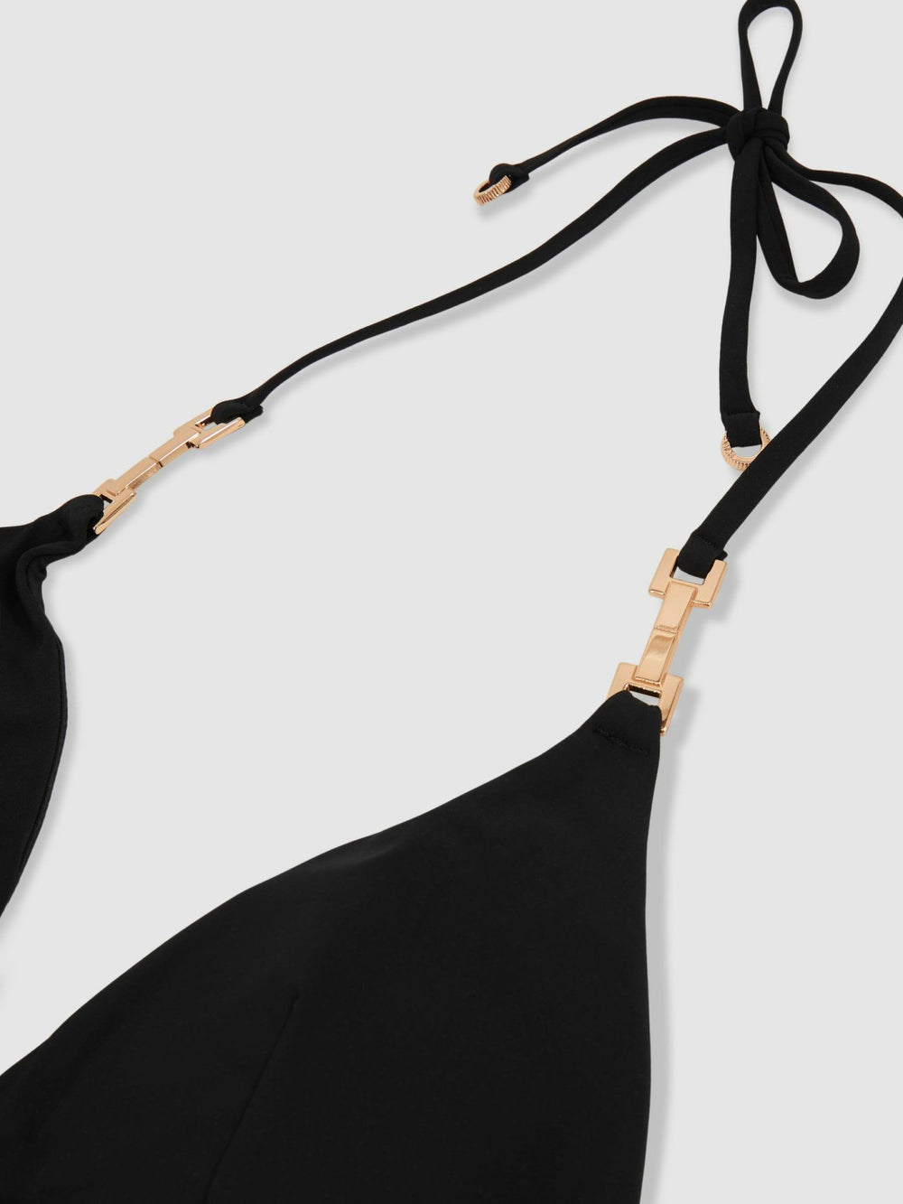 Triangle Halter Neck Bikini Top Black | Women