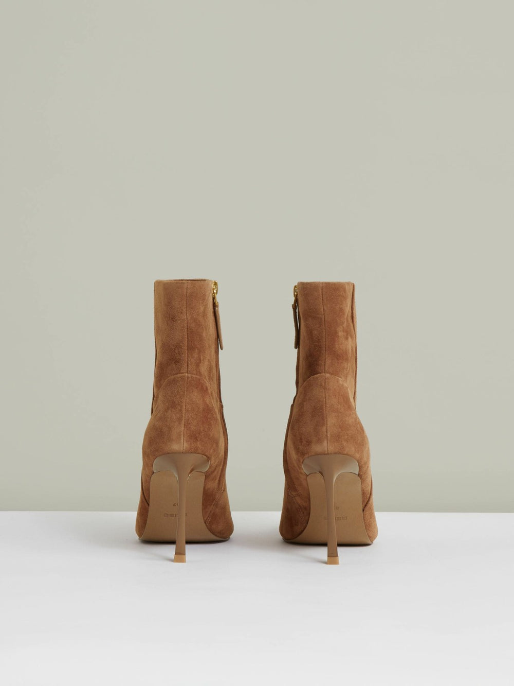 Suede High Heeled Ankle Boots Tan | Women