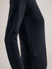 Wool-Blend Open-Stitch Jumper with Cashmere Navy | Women