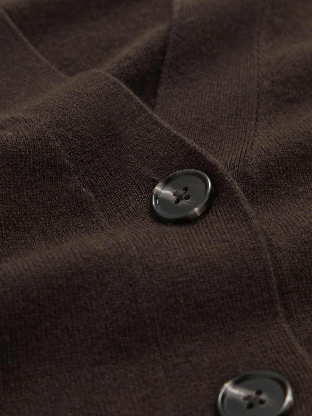 Wool-Blend Fitted Cardigan With Cashmere Chocolate | Women