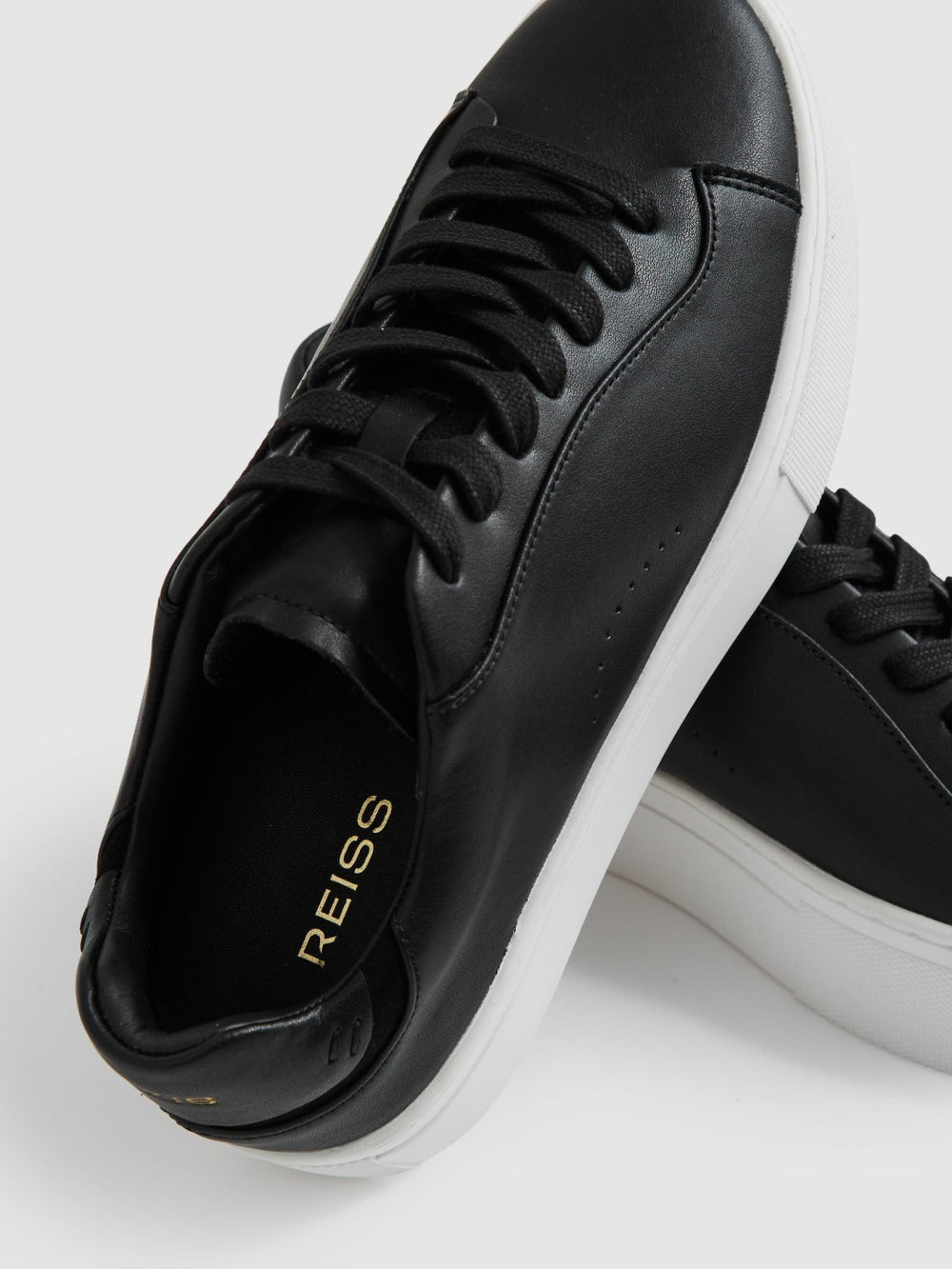 Leather Low-Top Trainers Black | Women