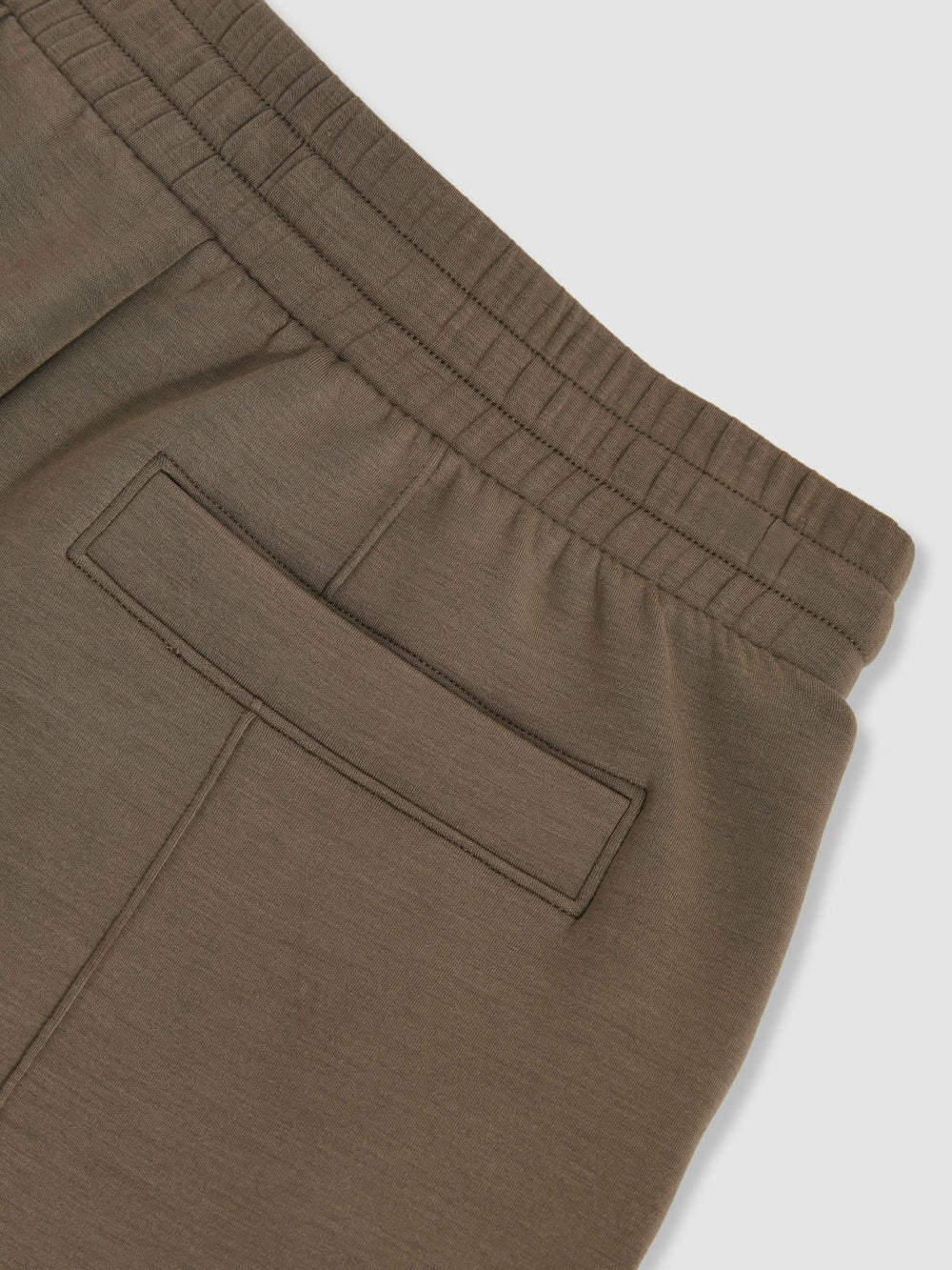 Modal-Blend Interlock Wide-Leg Joggers Khaki Green | Women