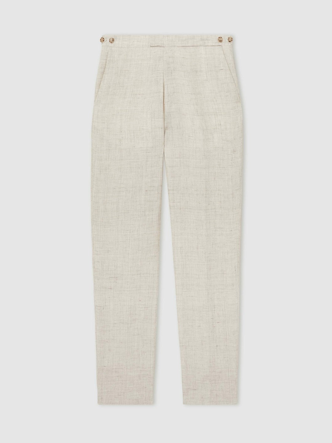 Linen-Cotton Slim-Fit Suit Trousers Stone | Men