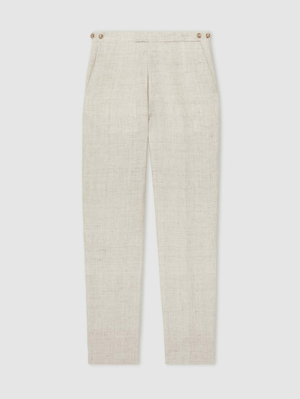 Linen-Cotton Slim-Fit Suit Trousers Stone | Men