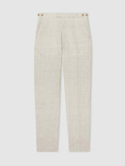 Linen-Cotton Slim-Fit Suit Trousers Stone | Men