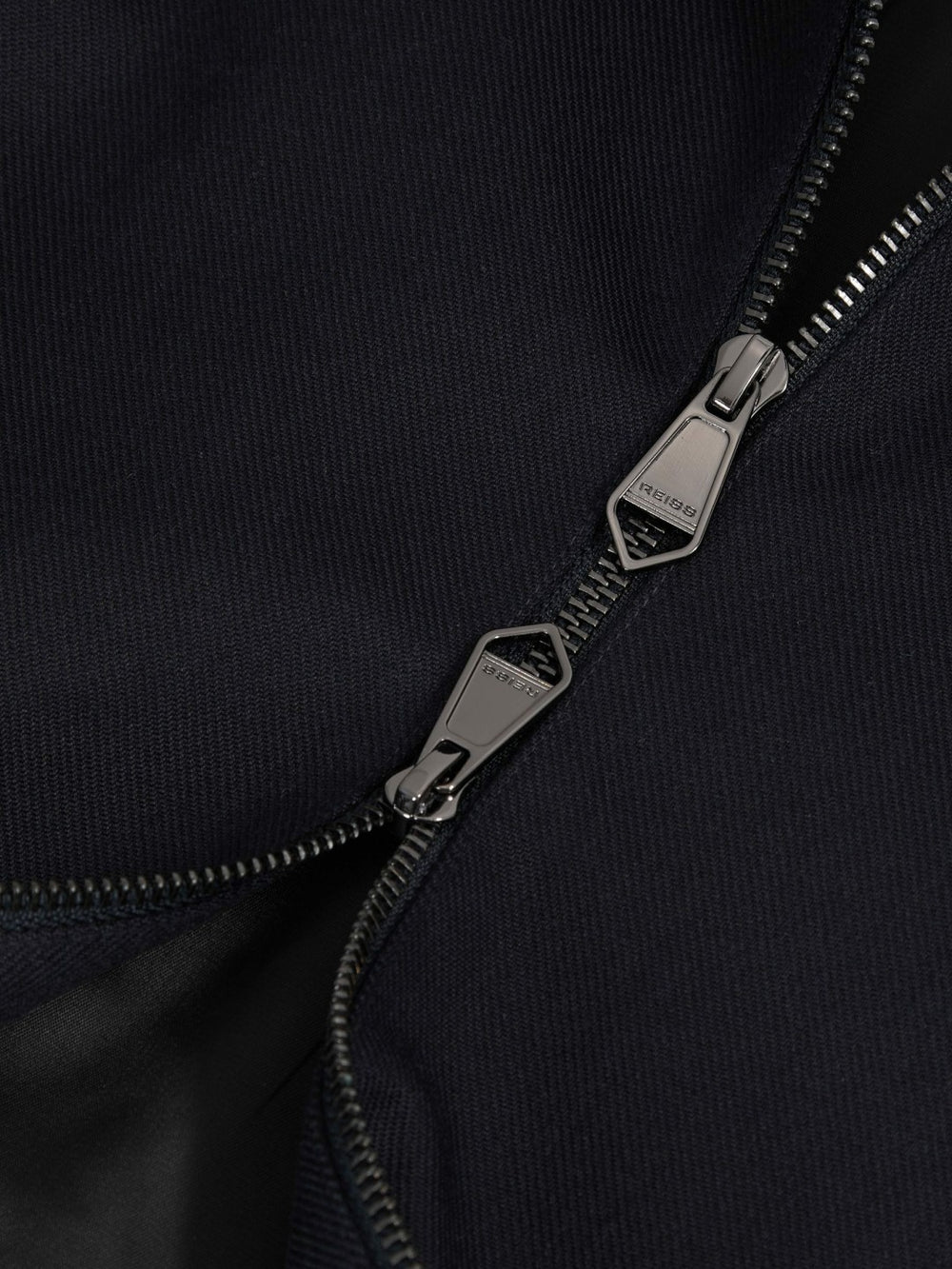 Lyocell-Cotton Zip-Through Twill Jacket Navy | Men