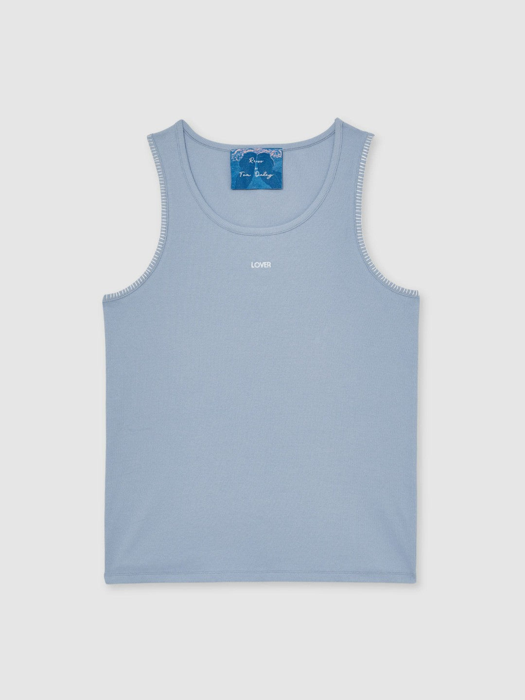 | Tom Daley Cotton Lover Vest with Stretch Soft Blue | Men