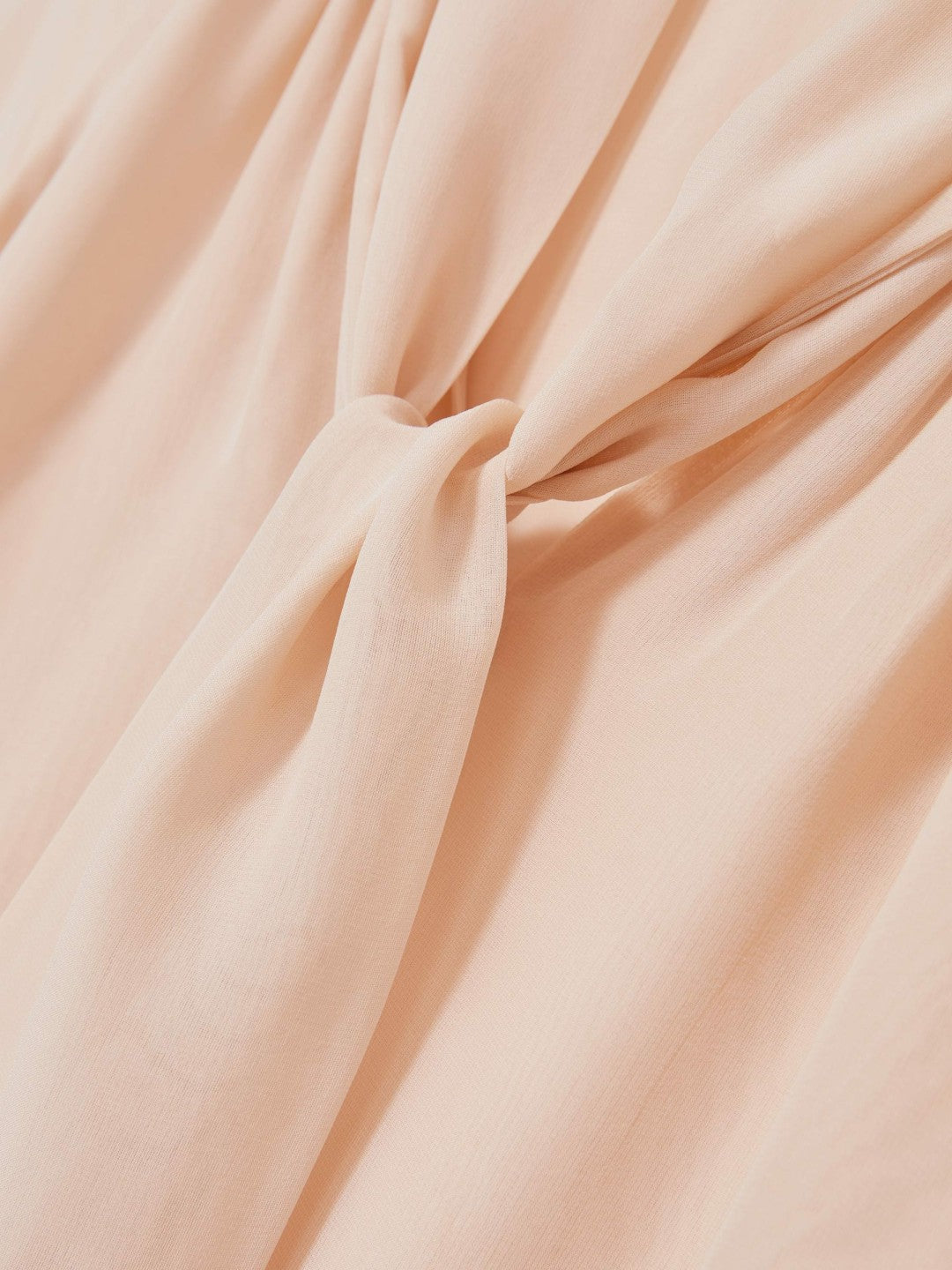Silk Blend Chiffon Tie-Neck Blouse Pale Pink | Women