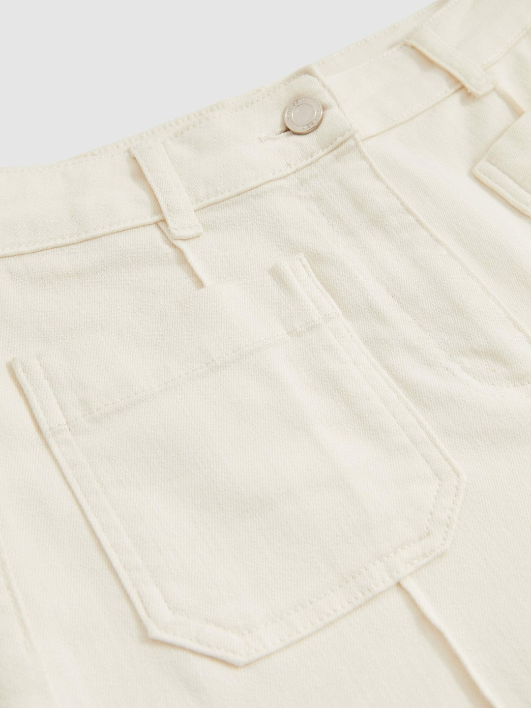 Petite Patch-Pocket Flared Jeans Ecru | Women